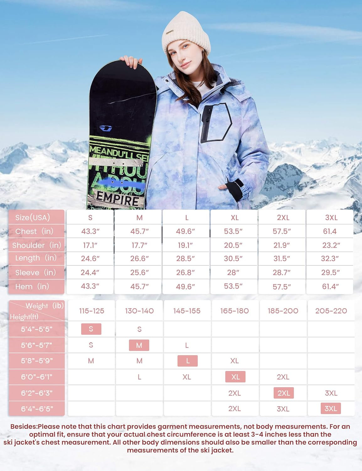 Women'S Waterproof Ski Jacket Warm Winter Coats Windproof Winter Jackets for Women Fleece Lined Windbreaker with Hood