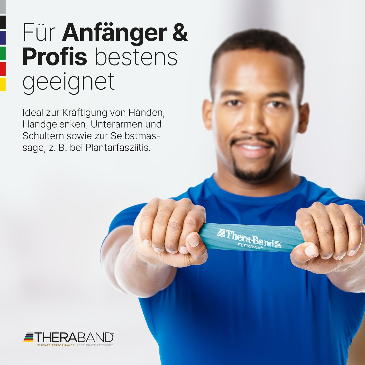 Flexbar, Tennis Elbow Therapy Bar, Relieve Tendonitis Pain & Improve Grip Strength, Resistance Bar for Golfers Elbow & Tendinitis, Green, Medium, Intermediate