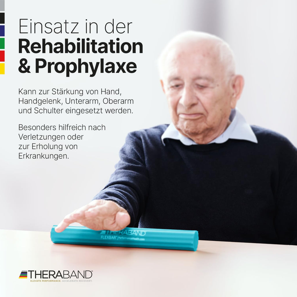 Flexbar, Tennis Elbow Therapy Bar, Relieve Tendonitis Pain & Improve Grip Strength, Resistance Bar for Golfers Elbow & Tendinitis, Green, Medium, Intermediate